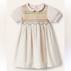 MINI BODEN Girls 6-7 Years Heirloom Vintage Smock Dress Short Sleeve Classic